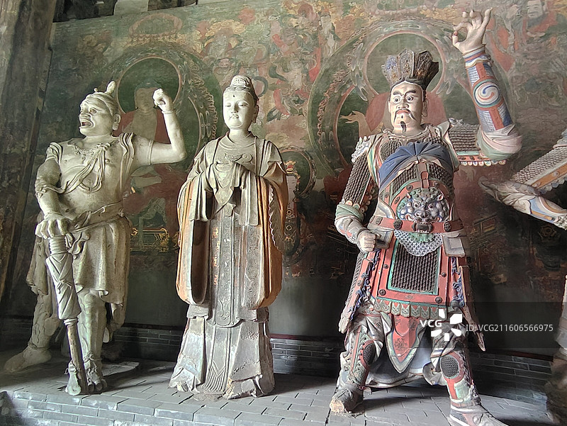 山西大同普化寺佛像图片素材