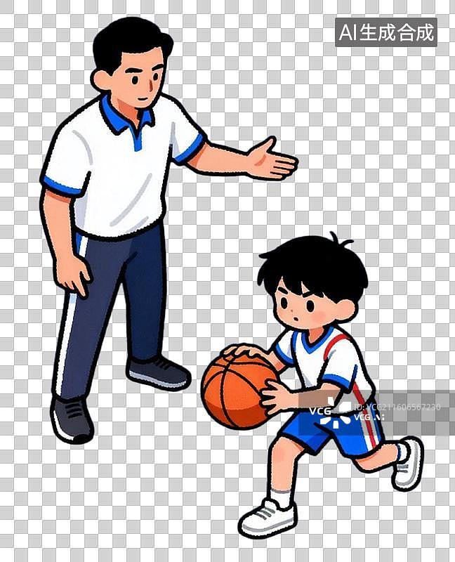 【AI数字艺术】卡通2D扁平插画描边风格体育运动项目插画元素免抠图形图片素材