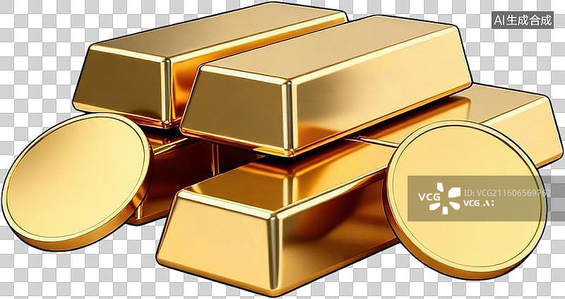 【AI数字艺术】卡通3D插画金融安全黄金经济银行储蓄投资股票上升金币金猪储蓄插画元素图片素材