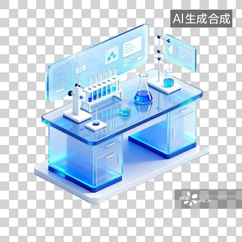 【AI数字艺术】3d磨砂玻璃质感科技风场景元素图片素材