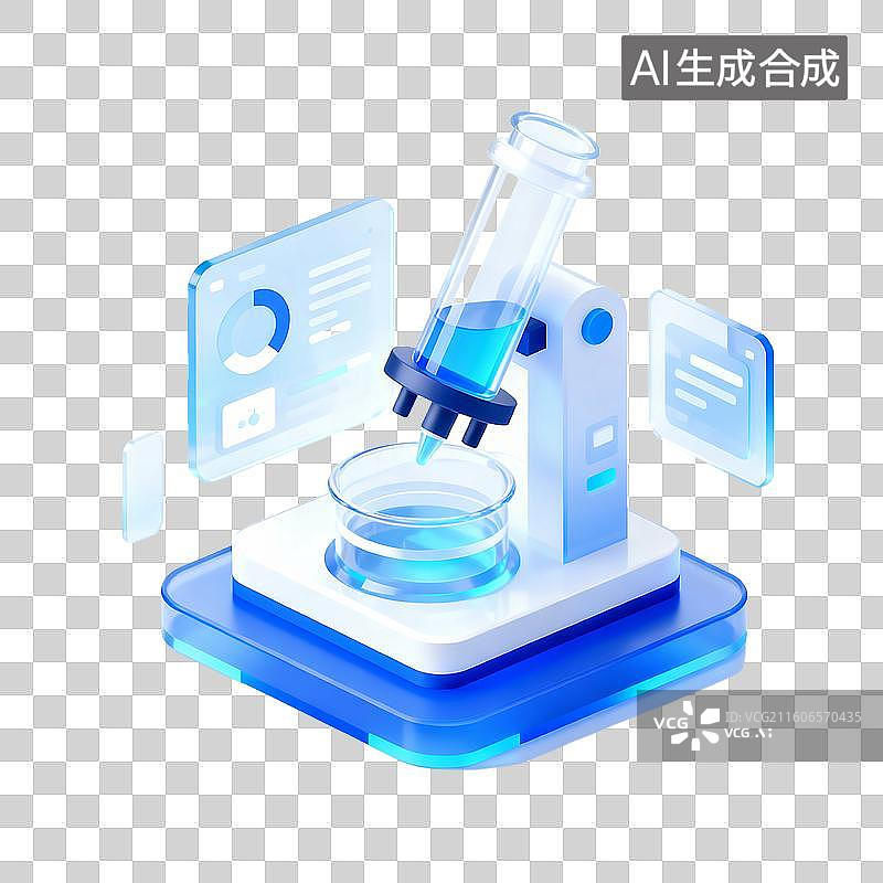 【AI数字艺术】3d磨砂玻璃质感科技风场景元素图片素材