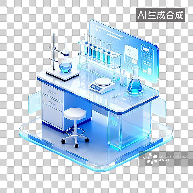 【AI数字艺术】3d磨砂玻璃质感科技风场景元素图片素材