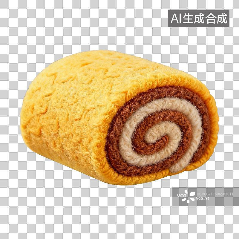 【AI数字艺术】3D羊毛毡风格美食成品菜肴元素驴打滚图片素材