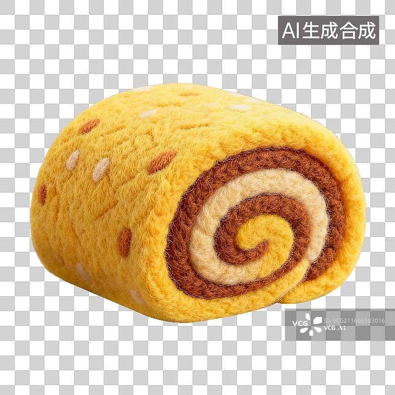 【AI数字艺术】3D羊毛毡风格美食成品菜肴元素驴打滚图片素材