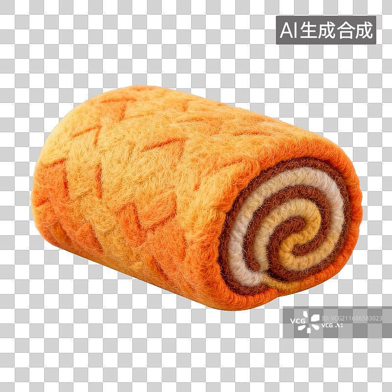 【AI数字艺术】3D羊毛毡风格美食成品菜肴元素驴打滚图片素材
