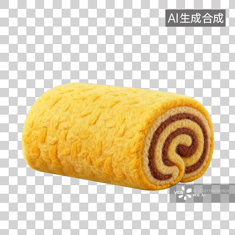 【AI数字艺术】3D羊毛毡风格美食成品菜肴元素驴打滚图片素材