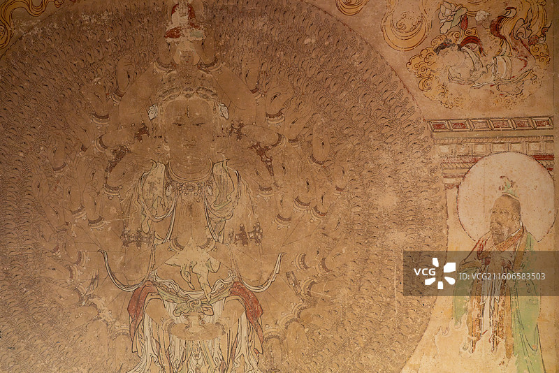 上海“何以敦煌·念念回响”展览莫高窟第3窟壁画图片素材