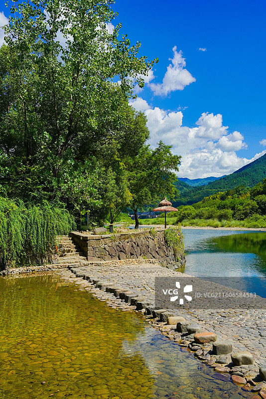 浙江省丽水市，莲都区，大港头镇，古堰画乡旅游度假区图片素材