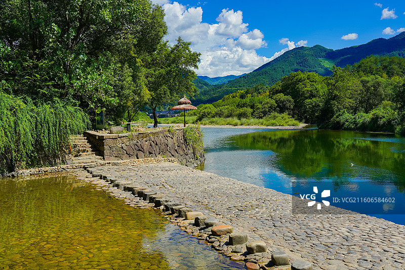 浙江省丽水市，莲都区，大港头镇，古堰画乡旅游度假区图片素材