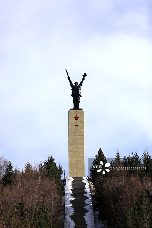 四川松潘县川主寺红军长征纪念碑图片素材