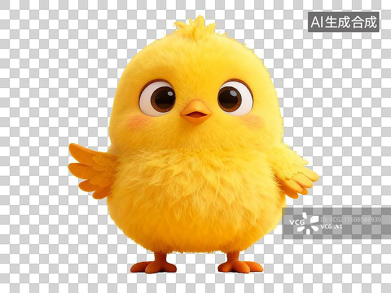 【AI数字艺术】十二生肖 可爱的黄色小鸡图片素材