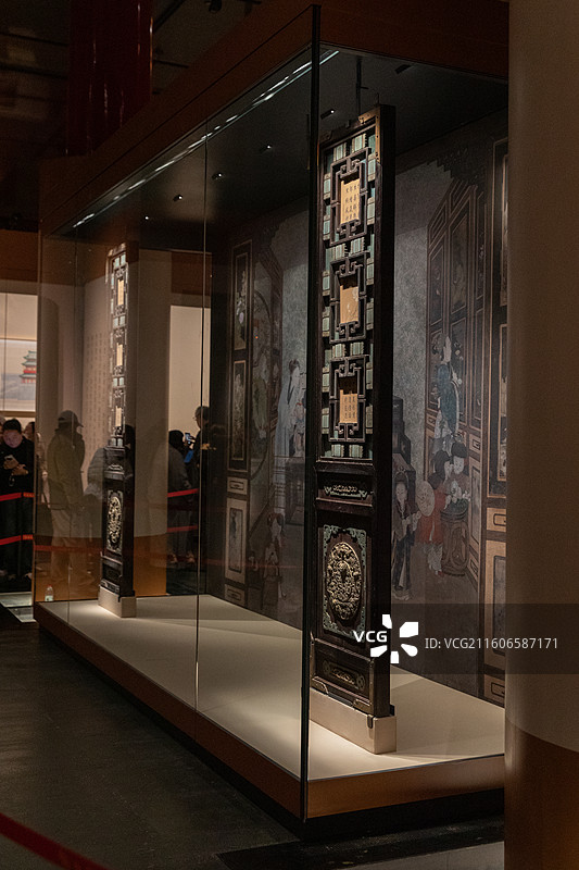 长春宫内檐装修隔扇门图片素材