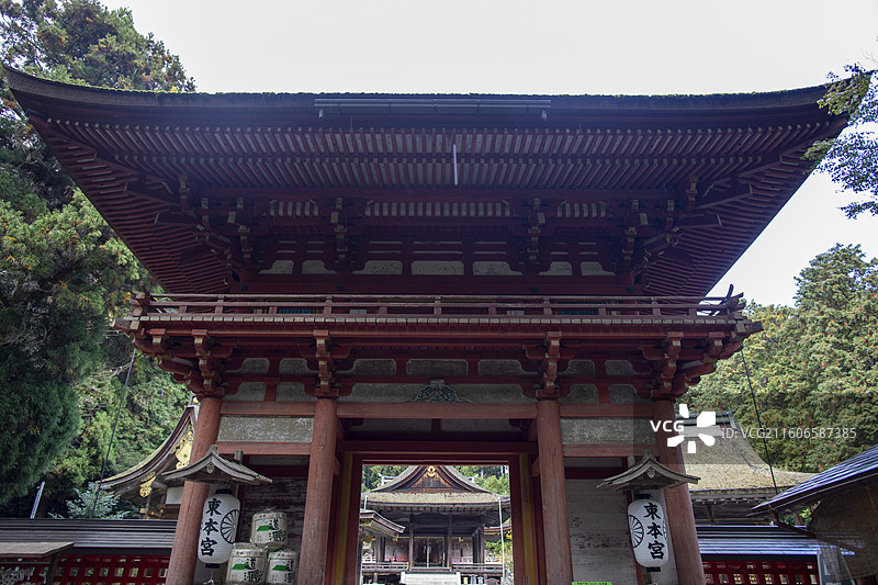 日本滋贺县日吉大社的秋季风光图片素材