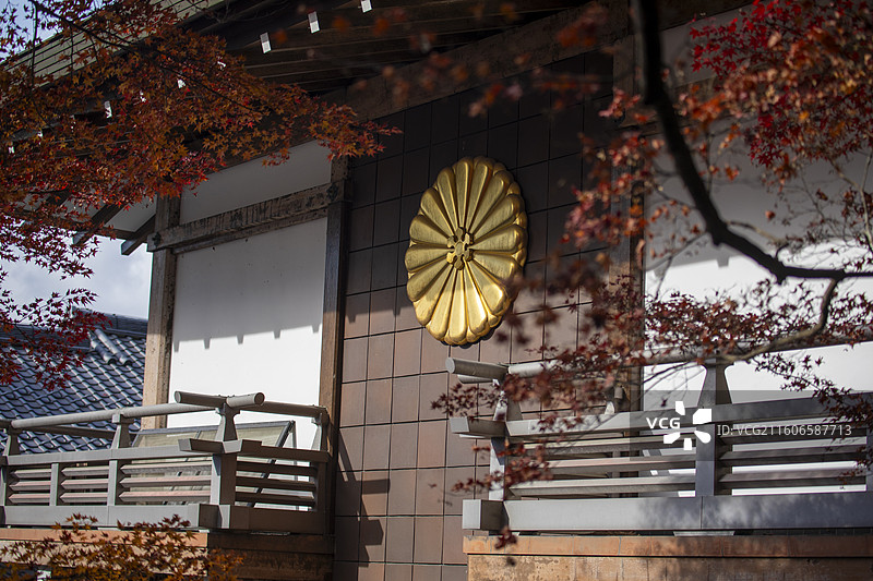 日本京都大原三千院的秋季风光图片素材