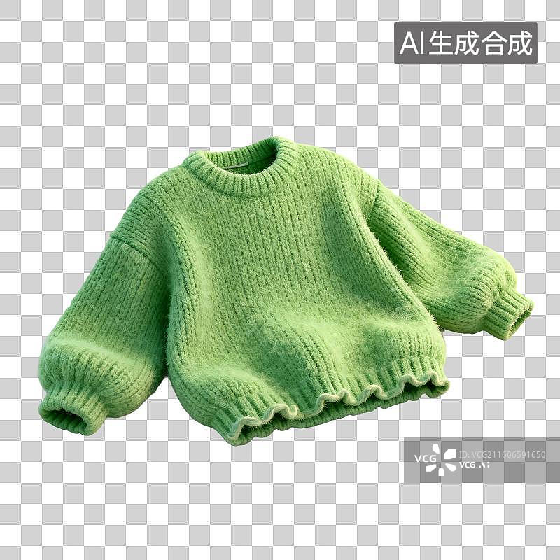 【AI数字艺术】3D渲染，毛衣，针织上衣，羊毛衫，针织羊毛上衣，冬天厚衣服，上衣，免抠元素图片素材