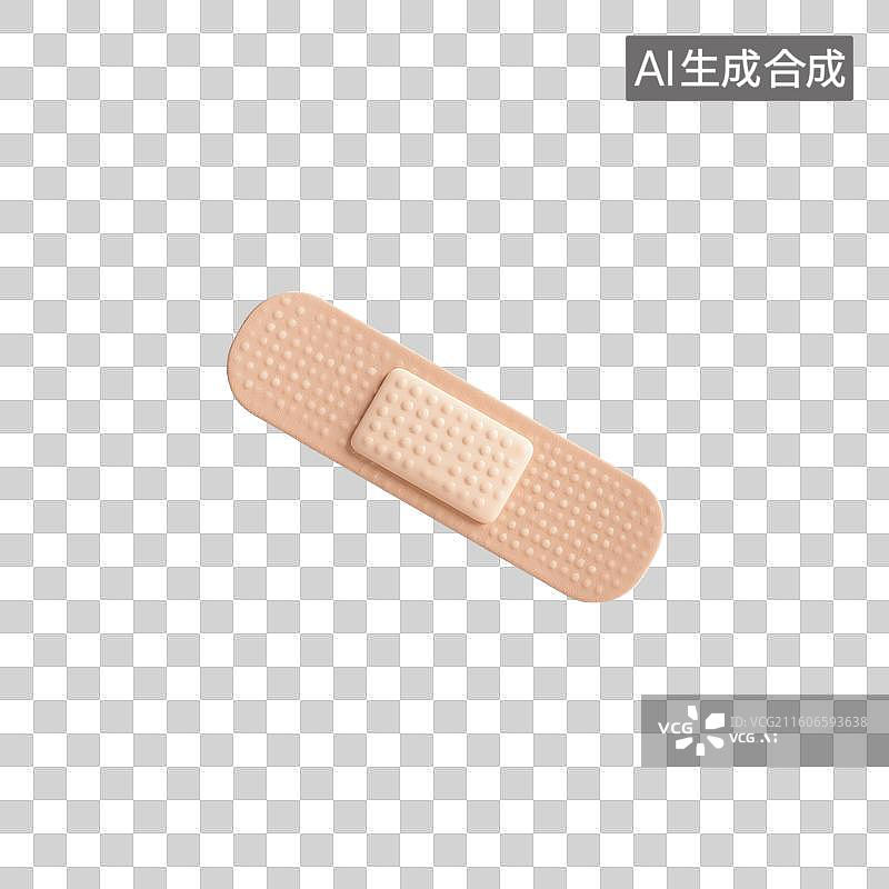 【AI数字艺术】3D渲染，创可贴，受伤，伤口，医药，急救，免抠元素图片素材