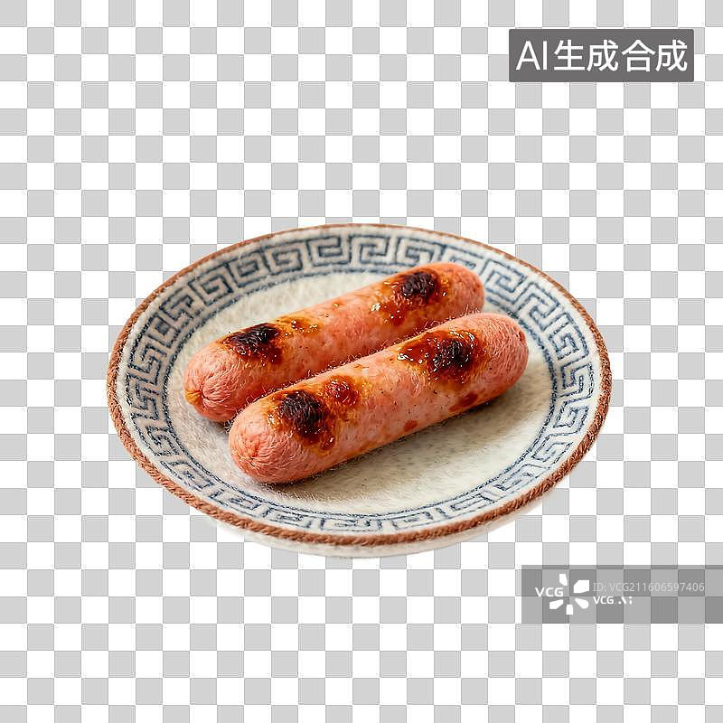 【AI数字艺术】可爱温馨毛毡风格年夜饭美食元素图片素材