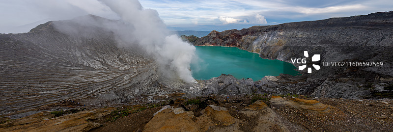 伊真火山，印度尼西亚图片素材