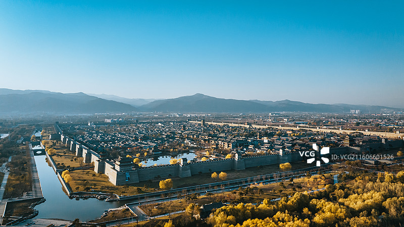 秋天的太原古县城图片素材