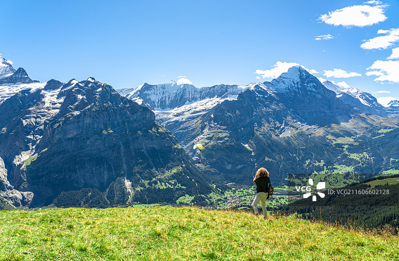 欧洲瑞士费斯特山脉的风景图片素材
