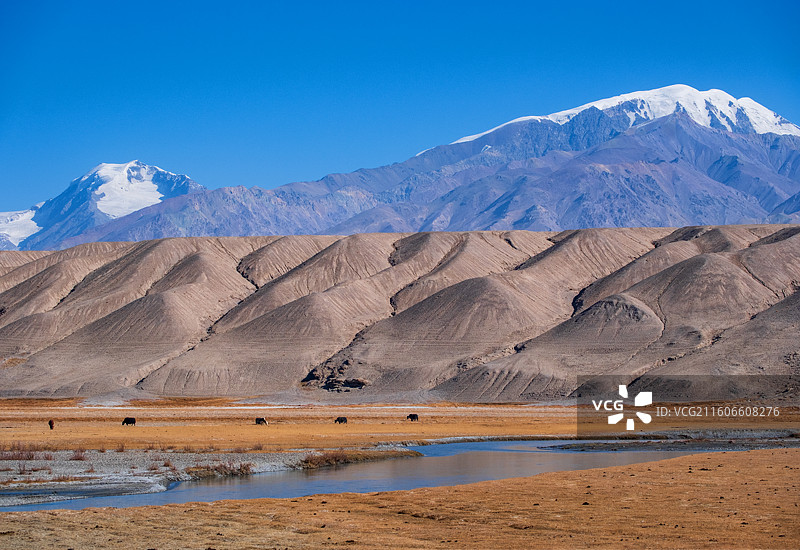 高原风光无限美---木吉火山口图片素材