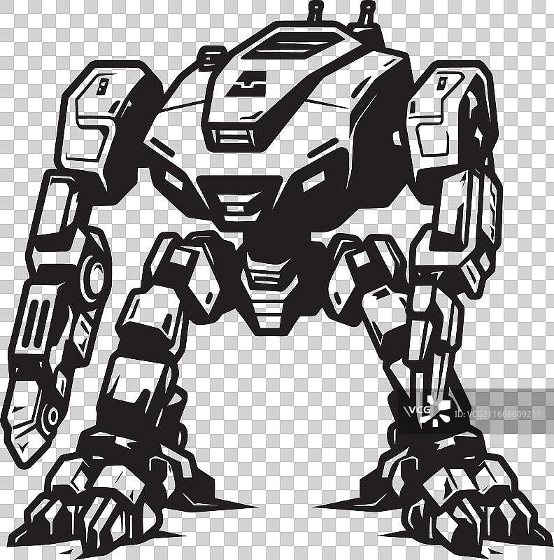 战斗泰坦黑色徽章机器人战场图片素材