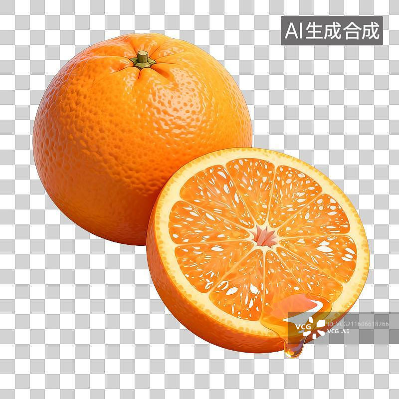 【AI数字艺术】手绘插画，水果，橙子，橘子，水果，沃柑，砂糖橘，春节新年，传统节日，免抠元素图片素材