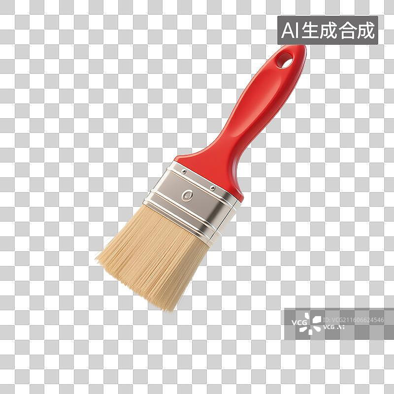 【AI数字艺术】3D渲染，刷子，油漆刷，涂料刷，颜料刷，免抠元素图片素材