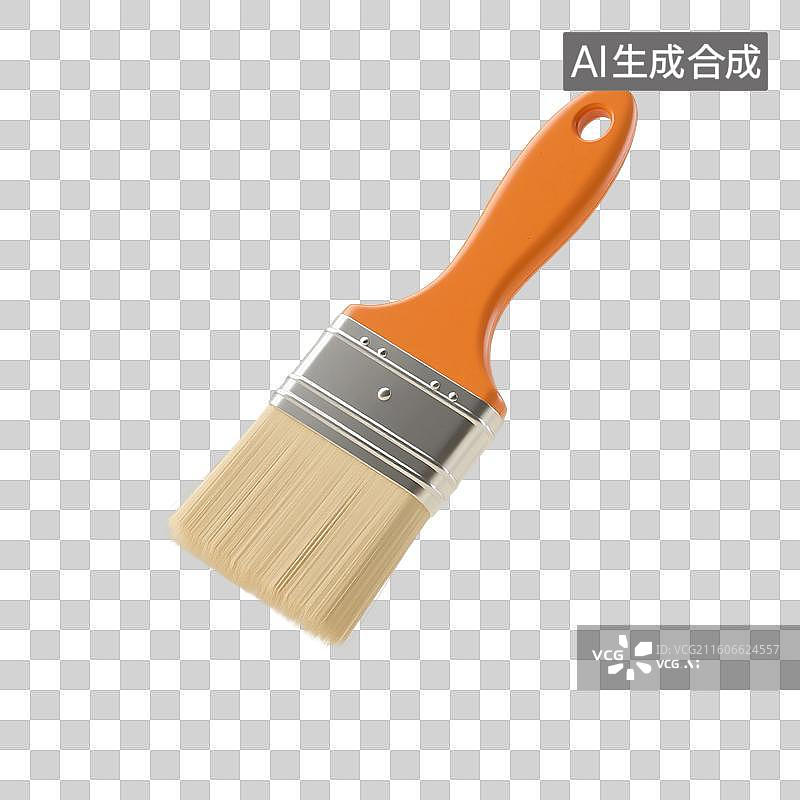 【AI数字艺术】3D渲染，刷子，油漆刷，涂料刷，颜料刷，免抠元素图片素材