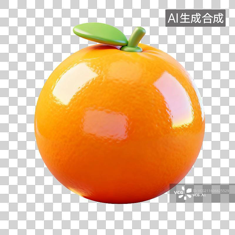【AI数字艺术】3D渲染，卡通水果，橙子，橘子，水果，沃柑，砂糖橘，春节新年，传统节日，免抠元素图片素材