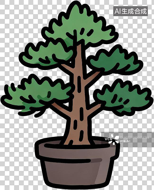 【AI数字艺术】卡通2D扁平描边插画风格生日主题蛋糕寿桃礼物插画元素免抠图形图片素材