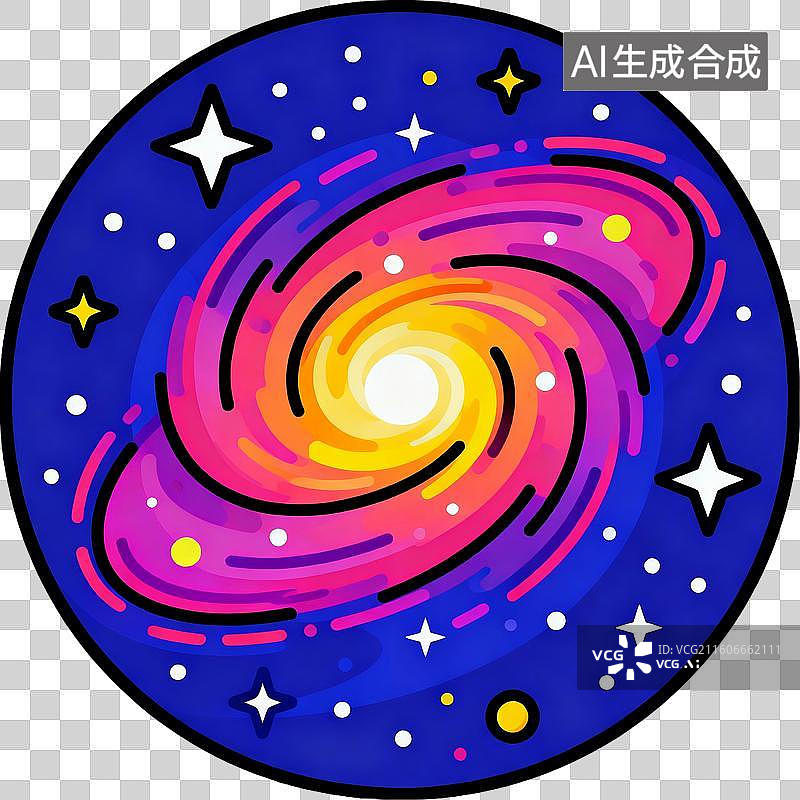 【AI数字艺术】具有创造力的完整的星系旋涡图像图片素材