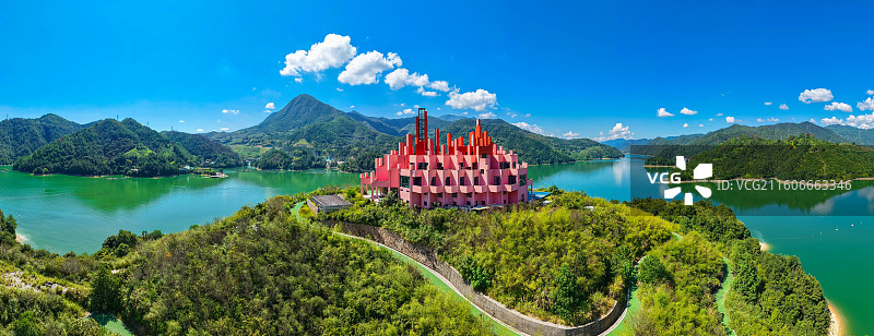 浙江省丽水市，云和县，紧水滩镇，龙门村，紧水滩水库图片素材