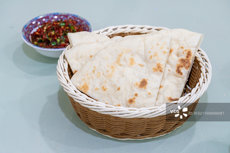 新疆 锡伯族没事 锡伯大饼 特写图片素材