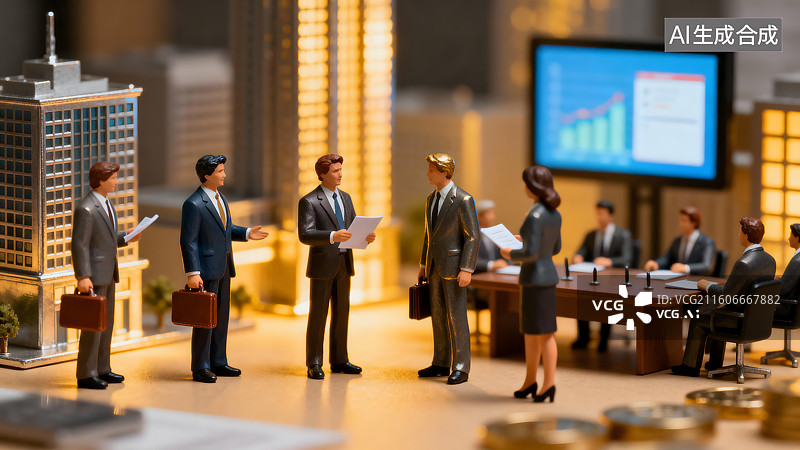 【AI数字艺术】商业精英 金融大亨 商务合作会谈图片素材