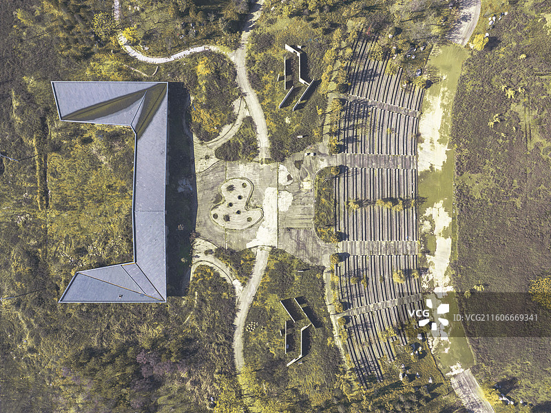 航拍太平国家森林公园雪景图片素材