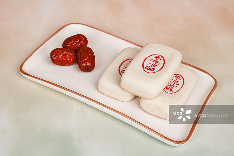 中国传统糕点点心稻香村枣泥酥图片素材
