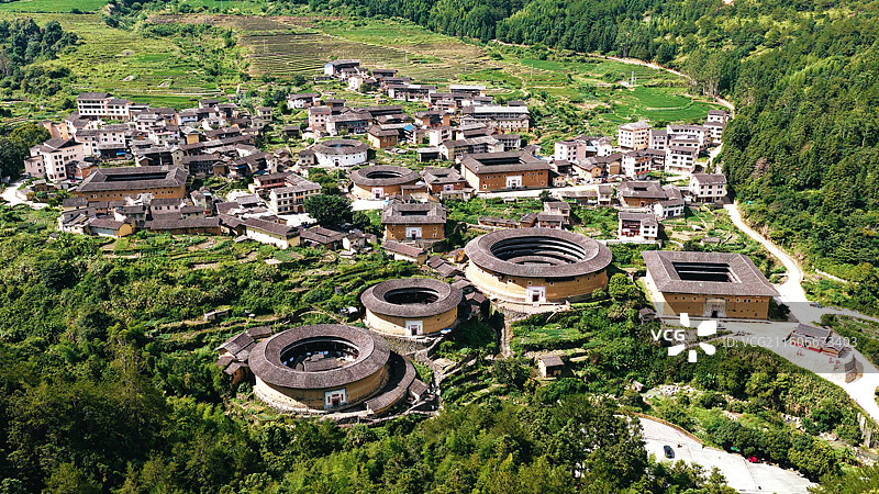 航拍福建土楼图片素材