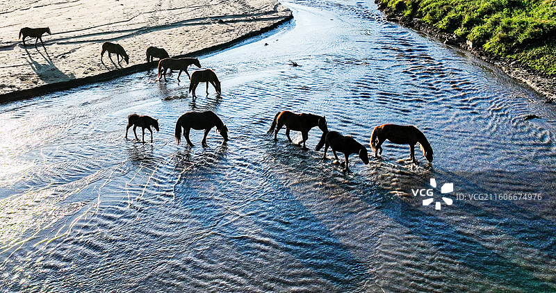 塞上秋澜序曲---承德二道河晨景图片素材