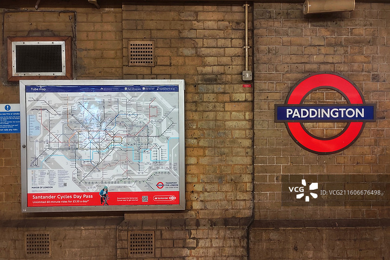 英国伦敦地铁 帕丁顿站图片素材