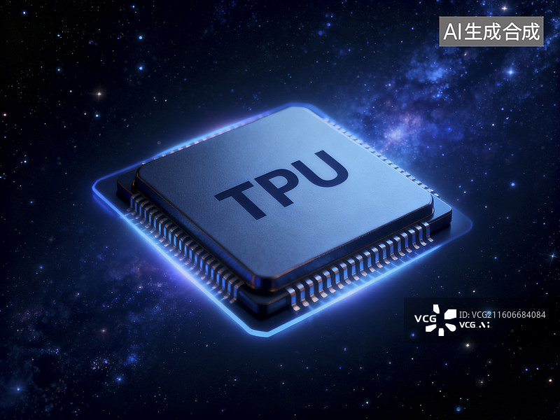 【AI数字艺术】TPU芯片特写图片素材