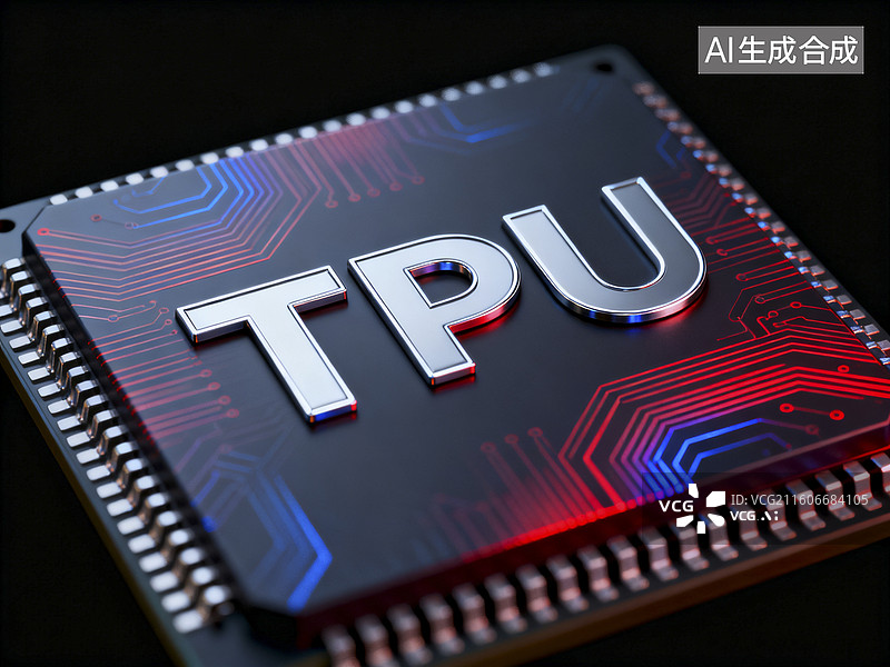 【AI数字艺术】TPU芯片特写图片素材