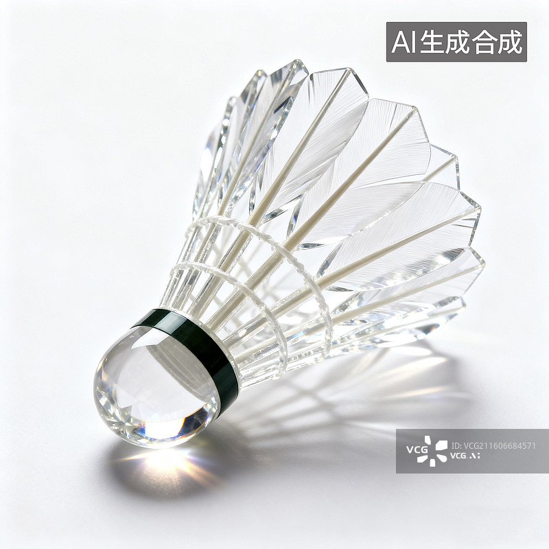 【AI数字艺术】水晶羽毛球艺术造型图片素材