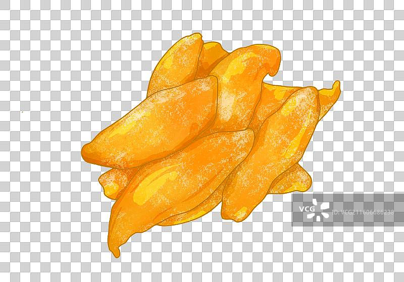 手绘美食芒果干图片素材