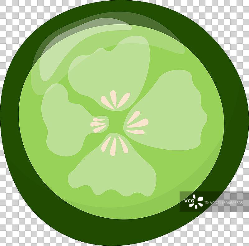 手绘彩色黄瓜圈的剪贴画图片素材