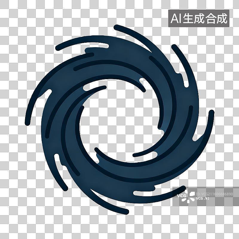 【AI数字艺术】深色涡旋风波口图片素材
