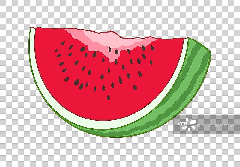 扁平风水果元素西瓜图片素材