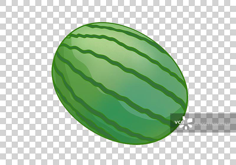 扁平风水果元素一个完整的西瓜图片素材