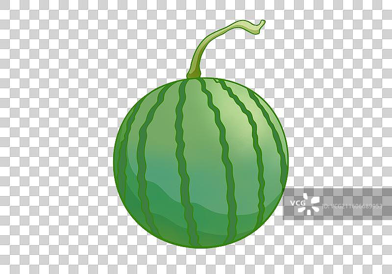 扁平风水果元素圆形的西瓜图片素材