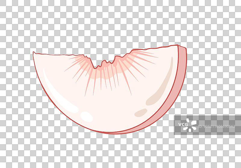 扁平风水果元素切开的水蜜桃图片素材